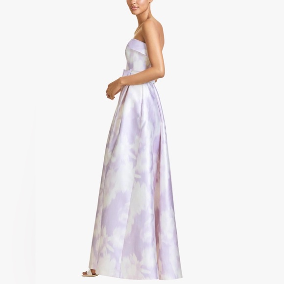 Sachin + Babi Lavender Ikat Strapless Brielle Gown - Picture 3 of 3